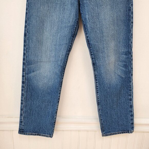 Levi's Premium Big E Wedgie Straight Medium Wash Button Fly Mom Jeans Women's 26 - Picture 5 of 13